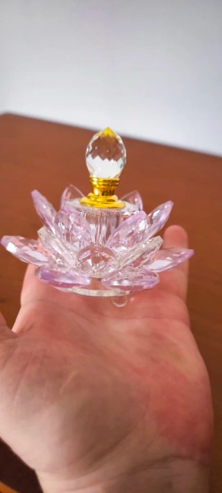 Frasco vacío perfume/esencia flor cristal