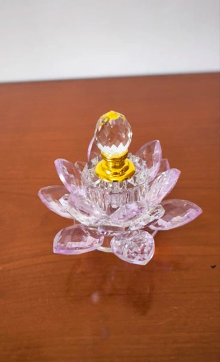 Frasco vacío perfume/esencia flor cristal
