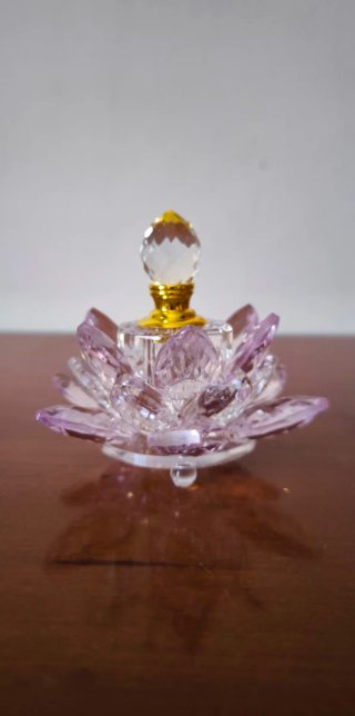 Frasco vacío perfume/esencia flor cristal