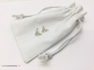 pendientes plata 925mm con piedra con circonita