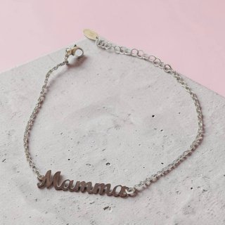 Bracciale con nome Mamma in corsivo