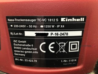 aspirador taller einhell tc-vc 1812 s