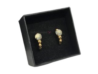 pendientes oro 18k con piedra