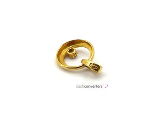 colgante oro 18k con piedra con circonita