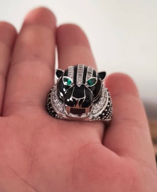 Anillo Pantera Negra con Circonitas
