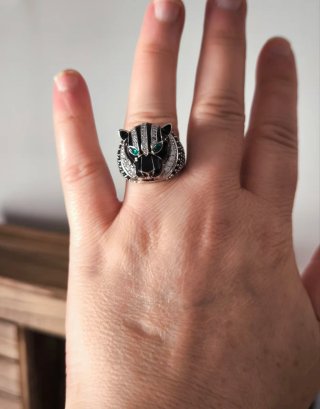 Anillo Pantera Negra con Circonitas