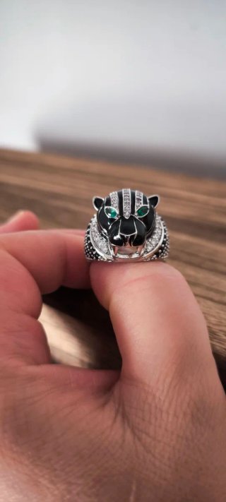 Anillo Pantera Negra con Circonitas