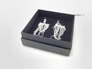 pendientes plata 925mm con piedra con circonita