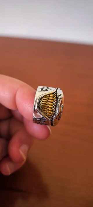 Anillo Joker Sonrisa Dorada y Plateada