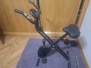 Bicicleta Estática plegable Negra