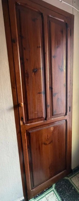 Puerta madera maciza estilo castellano 200x70