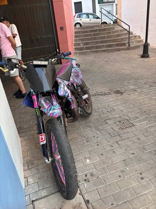 Yamaha DT Motocross Azul/Rosa