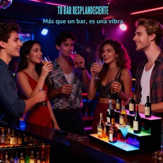 NUEVO! Estante Exhibidor Botellas Licor LED