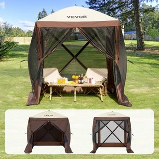 Pop Up Gazebo Tent, Pop-Up Screen Tent 4 Sided Canopy Sun