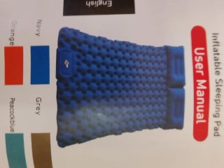 Colchoneta de camping azul inflable