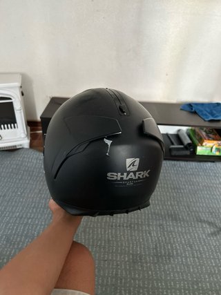 Casco Shark Negro con Diseño Monster
