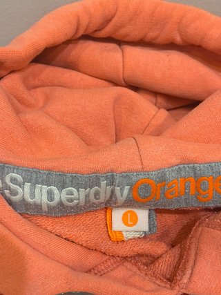 Sudadera Superdry Talla L Naranja NUEVA Unisex