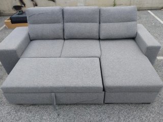 Sofá Chaiselongue Gris Tela