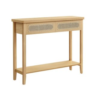 Tavolo Consolle Ingresso Sottile con Cassetti e Ripiano