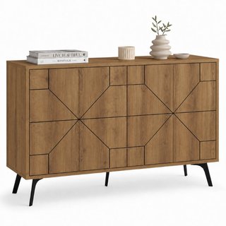 Madia con 4 Ante Credenza Design Geometrico Moderno in
