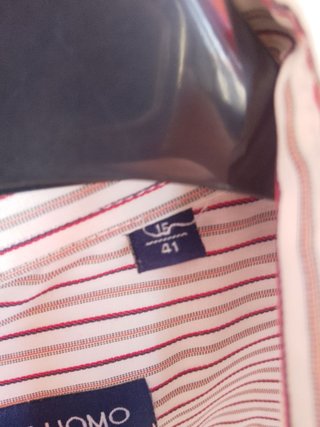Camicia classica bianca a righe sottili vintage 90