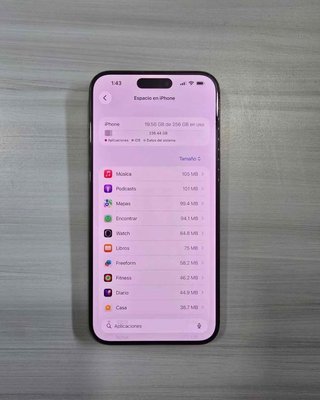 iPhone 15 Pro Max 256GB Negro/Gris