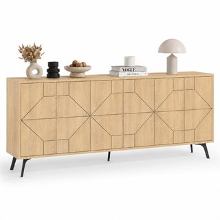 Madia con 6 Ante Credenza Design Geometrico Moderno in