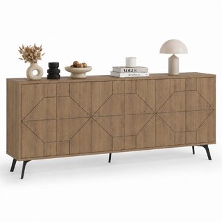 Madia con 6 Ante Credenza Design Geometrico Moderno in