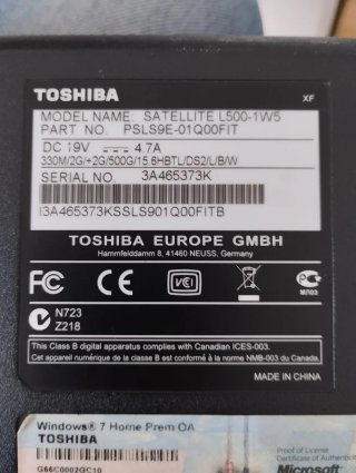 2 Notebook Toshiba Satellite L500