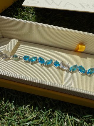 Pulsera Swarovski Azul y Plateada