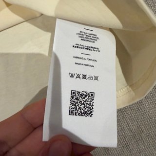 T-shirt Ami Paris Bege Algodão Logo Patch