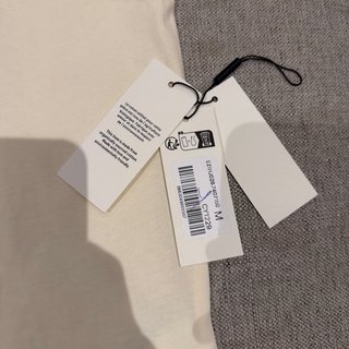 T-shirt Ami Paris Bege Algodão Logo Patch