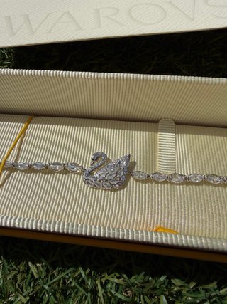 Pulsera Swarovski Cisne Plata