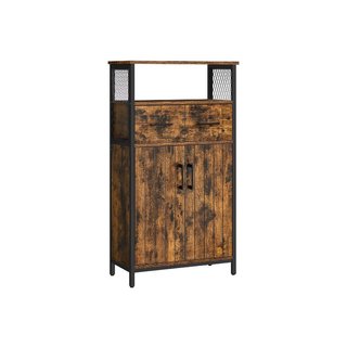 Armadietto Credenza Marrone Vintage e Nero · Metallo