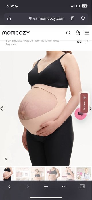 Faja Embarazo Momcozy XXL Beige/Rosa
