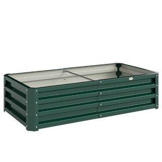 Cama de jardín elevada de fondo abierto con forro,