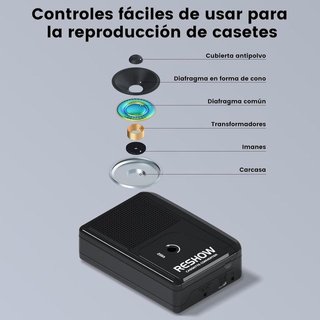 Reshow Reproductor Cassette Portátil con Altavoz