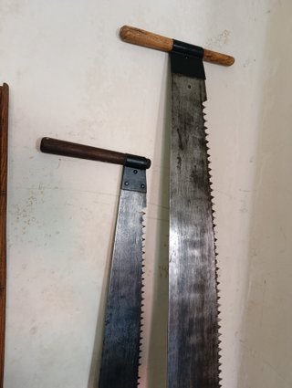 Pareja Sierras Tronzadoras Antiguas