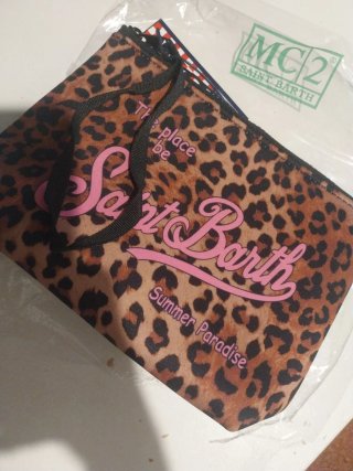 Pochette MC2 Saint Barth stampa leopardata