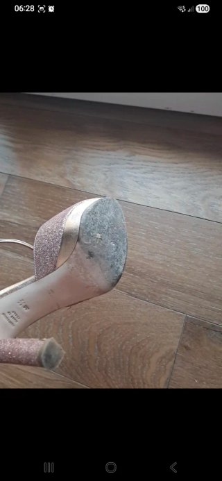 Scarpe donna Miss D oro rosa glitter