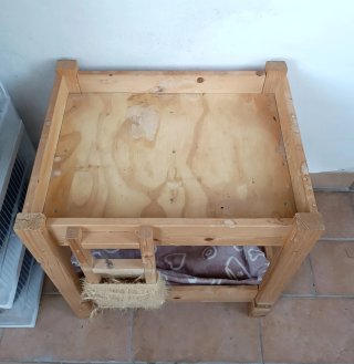 Cuccia Letto a castello gatti legno artigianale