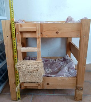 Cuccia Letto a castello gatti legno artigianale