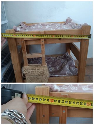 Cuccia Letto a castello gatti legno artigianale