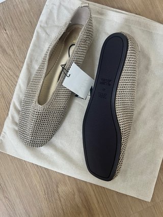 Bailarinas Zara trenzadas efecto metalizado 37