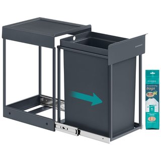 Pattumiera estraibile da cucina con doppio scomparto