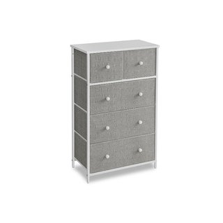 Cassettiera con Cassetti in Tessuto Piano e Fronte in