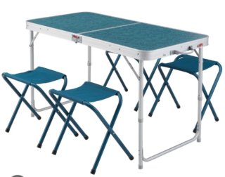 Tavolo e 4 Sedie Pieghevoli Decathlon