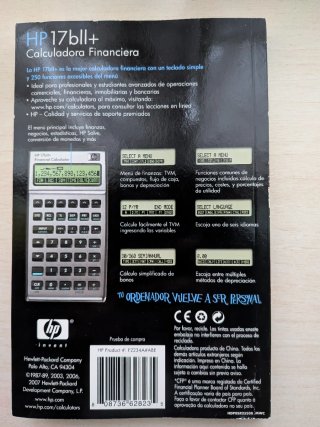 Calculadora Financiera HP 17bII+ Gold