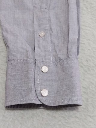 Camisa gris cuello mao Caramelo - Talla L
