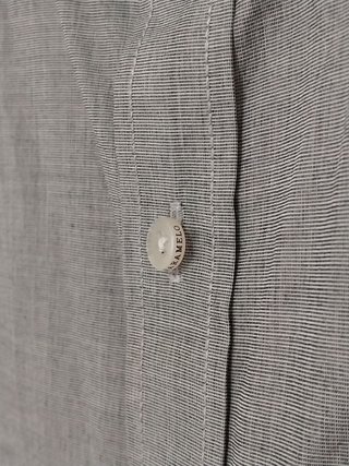Camisa gris cuello mao Caramelo - Talla L